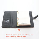 Domikee Original-Leder-Hardcover-Binder, Spiral-Notizbücher und Zeitschriften-Briefpapier, persönlicher Ordner, Agenda-Planer, Organizer A5A6