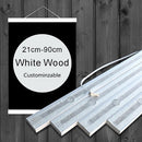 8 Colors Magnet Teak Wood Black Walnut Pine Hanging Scrolls Wall Art Photo Frame Family Canvas Painting Posters Hanger Frame