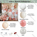 Doubled Dust Pink Boho Wedding Engagement Decoration Chrome Rose Gold Nude Balloons Garland Ballon Arch Global Birthday Decor