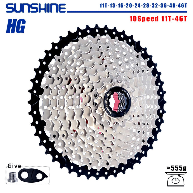 Cassette de bicicleta SUNSHINE, rueda libre de 8/9/10/11/12 velocidades, 32/36T/40T/42T/46T/50T/52T, rueda dentada de estructura HG para SHIMANO/SRAM