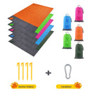2 x 2,1 m wasserdichte Taschen-Stranddecke, faltbare Campingmatte, tragbare, leichte Matte, Outdoor-Picknickmatte, Sand-Strandmatte