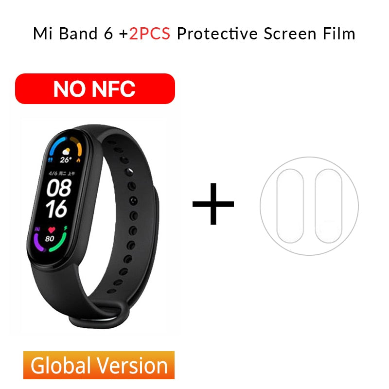 Globale Version Xiaomi Mi Band 6 Smart Armband Blutsauerstoff Herzfrequenz Miband 6 Fitness Traker Bluetooth Wasserdichtes Smart Band