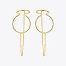 ENFASHION Curve Line Ear Cuff Ohrclips für Frauen Goldfarbe Big Earcuff Ohrringe ohne Piercing Schmuck Kolczyki E1124