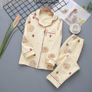 Langärmlige Herbst- und Winterhose im neuen japanischen Stil, reine Baumwollluftbaumwolle, warmer Damenpyjama, Nachtwäsche für den Heimservice