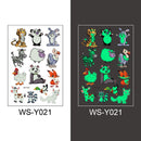 Tattoo-Aufkleber Leuchtendes Kind Kind Temporäre Fake Tattoos Glow Paste auf Gesicht Arm Bein für Kinder Körperkunst Meerjungfrau Aufkleber