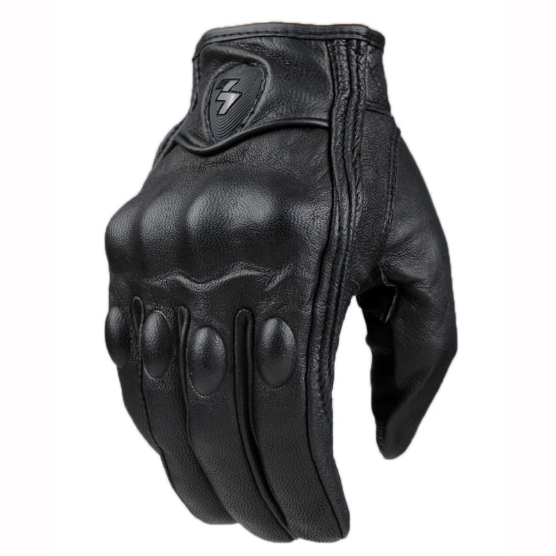 Mens Women 4 Season Driving Supertech Black/White Motorcycle Leather Gloves Racing Glove Motorbike Cowhide racing bike knight
