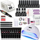 Nagel-Set Maniküre-Set mit 114 W / 120 W / 54 W LED-Nagellampe 35000 U / min Nagelbohrmaschine 20/10 Farbe Poly Extension Nail Gel Set