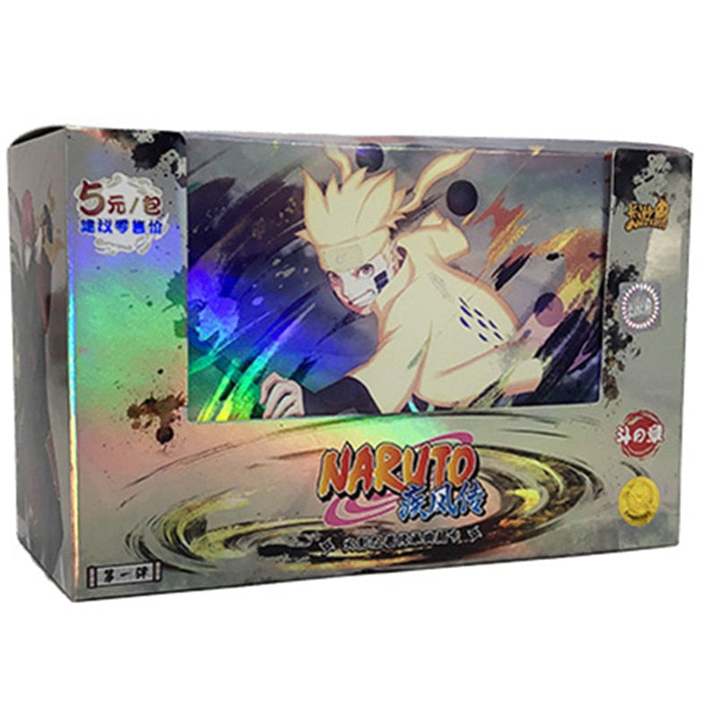 KAYOU Genuine Naruto Cards Box Anime Figure Card Booster Pack Sasuke Collection Flash Card Toy Birthday Christmas Gift for Kids