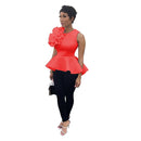 Damen Sommer Bluse Shirt Ärmellos Tanktops Schößchen Gelb Weiß Schwarz Elegant Modest Officewear Noble Damen Frühlingskleidung