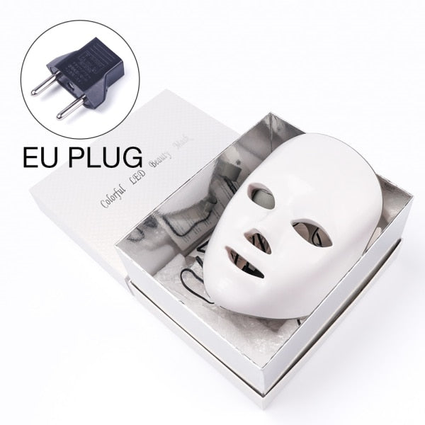 7 Farben LED-Maske Photon Elektrische LED-Gesichtsmaske LED-Hautverjüngung Anti-Falten-Akne-Photonentherapie Home Salon Beauty Tool