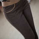 Kleidung S-4XL Frauen-Bleistift-Hosen-hohe Taillen-dünner dicker Samt-warme Winter-Gamaschen Jeggings Legins Feminina-Hose 90H