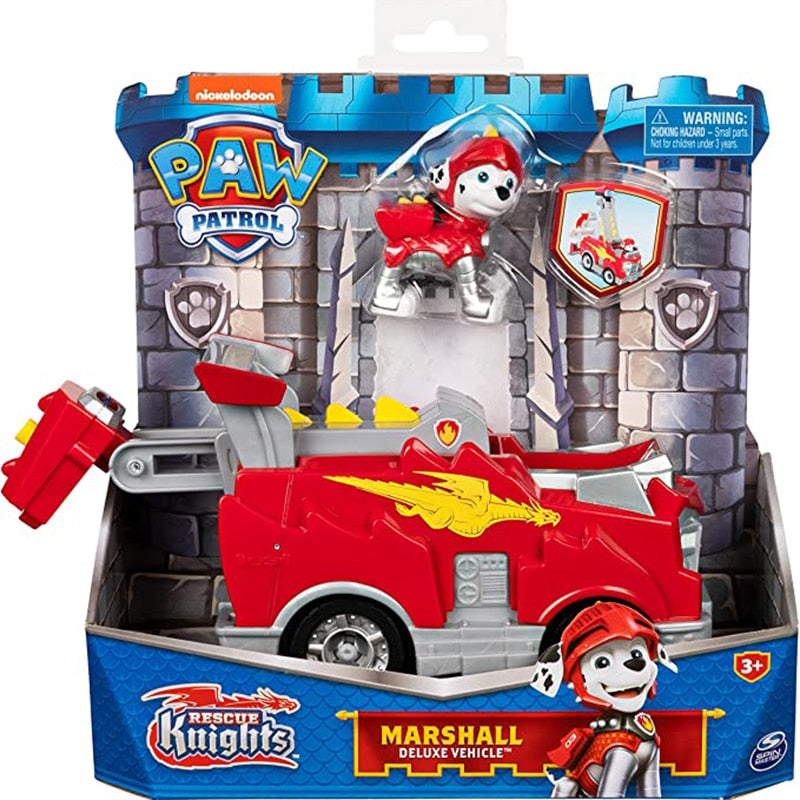 Juego de cachorros de perro de rescate de la patrulla canina genuina, coche de juguete, Patrulla Canina, modelo de figura de acción, Chase Skye, coche de escombros para niños, regalo