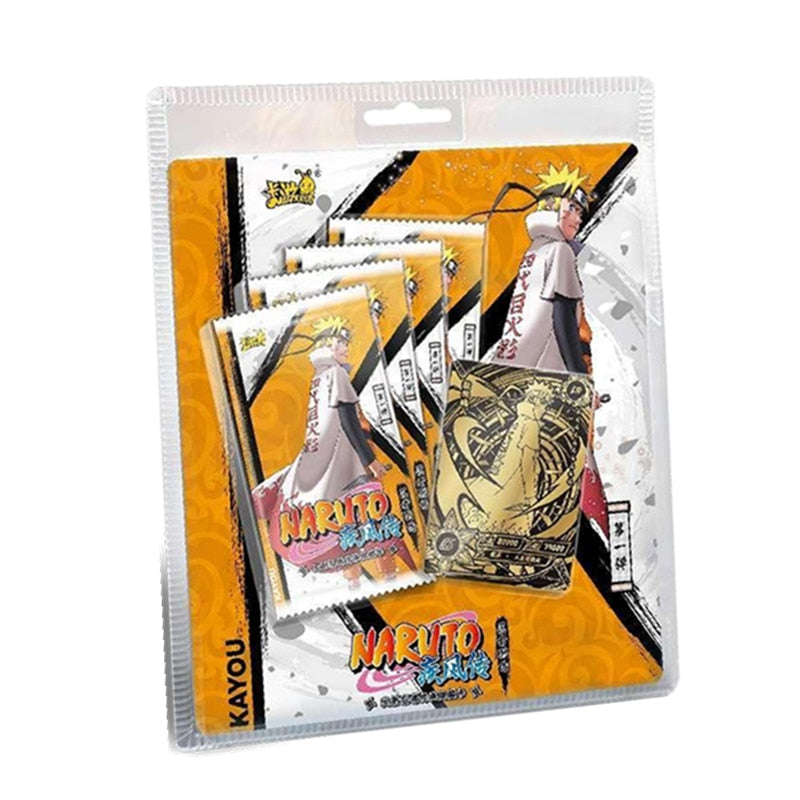 KAYOU Genuine Naruto Cards Box Anime Figure Card Booster Pack Sasuke Collection Flash Card Toy Birthday Christmas Gift for Kids