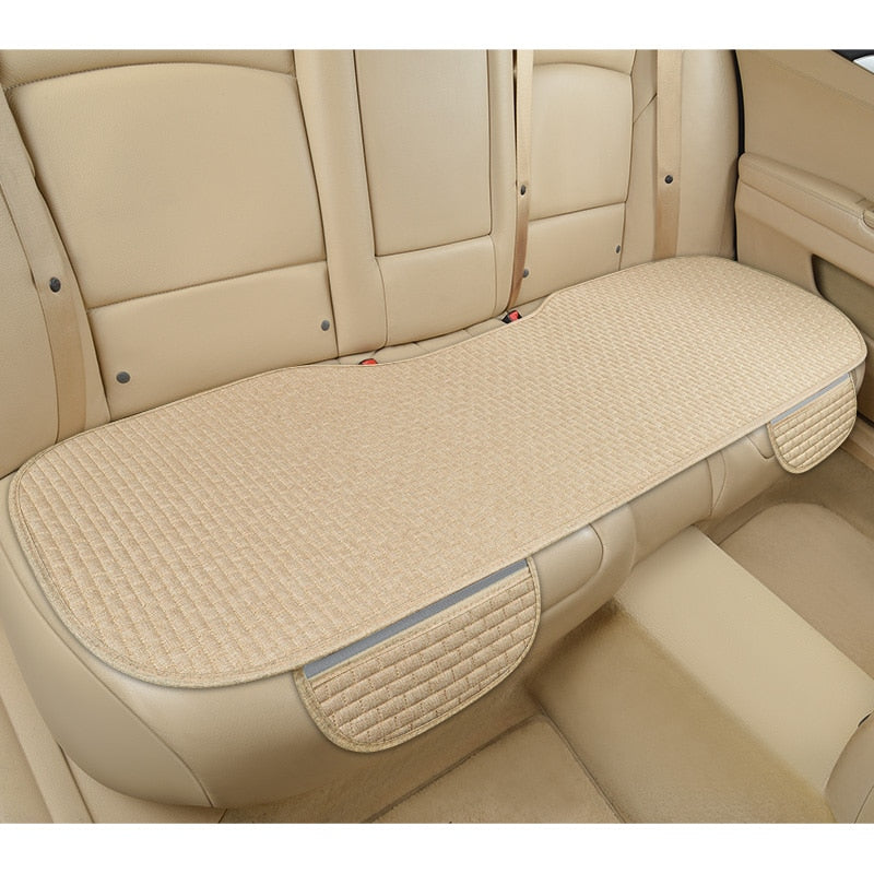 Car Seat Cover Front/ Rear/ Full Set Choose Car Seat Protector Cushion Linen Fabric Car Accessories Universal Size Anti-slip