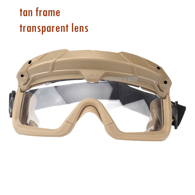 Tactical Airsoft Paintball Goggles Windproof Anti Fog CS Wargame Wanderschutzbrille Passt für Tactical Helm