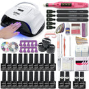 Maniküre-Set Acrylnagel-Kit mit 120/80 / 54 W Nagellampe 35000 U / min Nagelbohrmaschine Wählen Sie Gel-Nagellack für die Maniküre