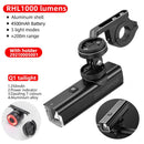 ROCKBROS 400-1000LM Fahrradlicht Fahrradscheinwerfer mit Halterung IPX3 USB wiederaufladbare Fahrradtaschenlampe Combo Out Front Holder