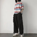 Schwarze Cargohose mit hoher Taille Damen Casual Punk Hose Gothic Streetwear Pencil Harajuku Coole Hose Mode Hip Hop Mädchenhose