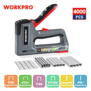 WORKPRO 6-in-1-Tacker, Nagelpistole, manueller Tacker, Hefter, Polster, Kunststoff, Möbel, Nagler, Werkzeug, robuster Tacker für Zuhause