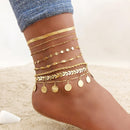 Snake Chain Anklet for Women Girls Adjustable Summer Beach Chain Anklet Bracelet Mother&