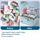 Medicine Box First Aid Storage Box 3 Layers Large Capacity Medical Box Portable Medicine Box Home Medical Box Medicine Chest