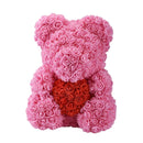 Regalos para mamá Oso rosa 25 Cm / 40 Cm Flores artificiales Rosa Oso de peluche Aniversario de bodas Regalos de cumpleaños para su novia Mujer