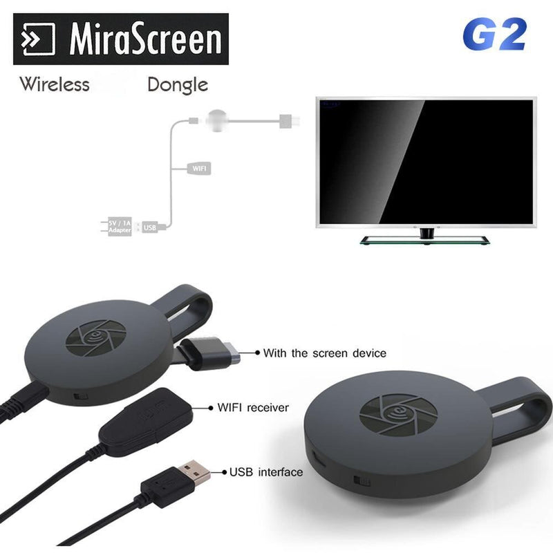 G2 WiFi TV Stick MiraScreen HDMI-compatible Miracast for DLNA Airplay Display Dongle Receiver Anycast For IOS Android