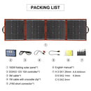 DOKIO 150W Tragbares Solarpanel 12V Solarbatterie Für Haus/Auto/Boot Faltbares Solarpanel 150W Monokristallin