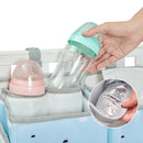 Sunveno Crib Organizer for Baby Crib Hanging Storage Bag Baby Clothing Caddy Organizer for Essentials Bedding Diaper Nappy Bag