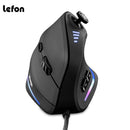 ZELOTES Vertical Gaming Mouse Wired RGB Ergonomische USB-Optik-Maus Programmierbare Lasermäuse 10000 DPI Für Gamer-Joysticks C18