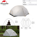 Naturehike Mongar 2-3 Personen Campingzelt 15D Nylon Upgrade Doppelschicht Outdoor Zelt Ultraleichtes Wasserdichtes Reise Wanderzelt