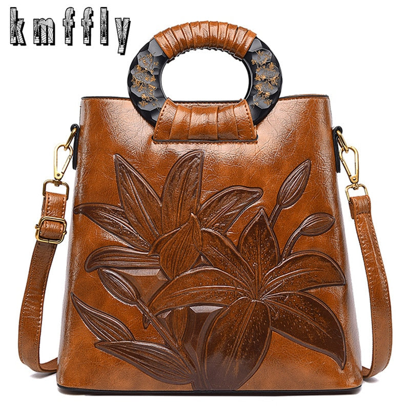 Brown Luxury Handbags Women Bags Designer High Quality Leather Handbag Fashion Shoulder Crossbody Bag for Women 2020 Tote Bag