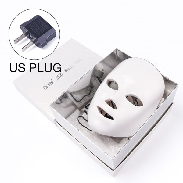 7 Farben LED-Maske Photon Elektrische LED-Gesichtsmaske LED-Hautverjüngung Anti-Falten-Akne-Photonentherapie Home Salon Beauty Tool