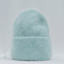 Sombrero de invierno de gran venta, sombreros de invierno de piel de conejo Real para mujer, gorros cálidos a la moda para mujer, gorro para la cabeza con cubierta sólida para adultos