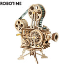 Robotime 183pcs Retro Diy 3D Handkurbel Filmprojektor Holzmodellbausätze Montage Vitascope Spielzeug Geschenk für Kinder Erwachsene