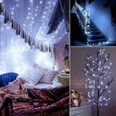 Solar-LED-Lichterkette im Freien Kupferdraht wasserdichte Girlanden-Lichterketten für Weihnachtsgarten-Straßen-Girlanden-Dekoration