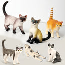 Miniatur-Bauernhof, realistische Katzenfiguren, Spielzeug, pädagogisches Tiermodell, Katzenfiguren, Spielzeug-Set, Dekoration und Gastgeschenke