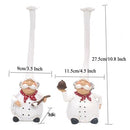 ERMAKOVA 2 Pcs/Set Resin Chef Figurine Cake Bakery Chef Cook Statue Cooking Chef Figurine Home Kitchen Restaurant Bar Cafe Decor