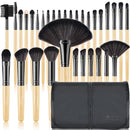 Kainuoa 32-teiliges Make-up-Set Foundation Lidschatten Lippenstifte Puder Highlight Abdeckpinsel Professionelles Make-up-Tool-Kit mit Tasche