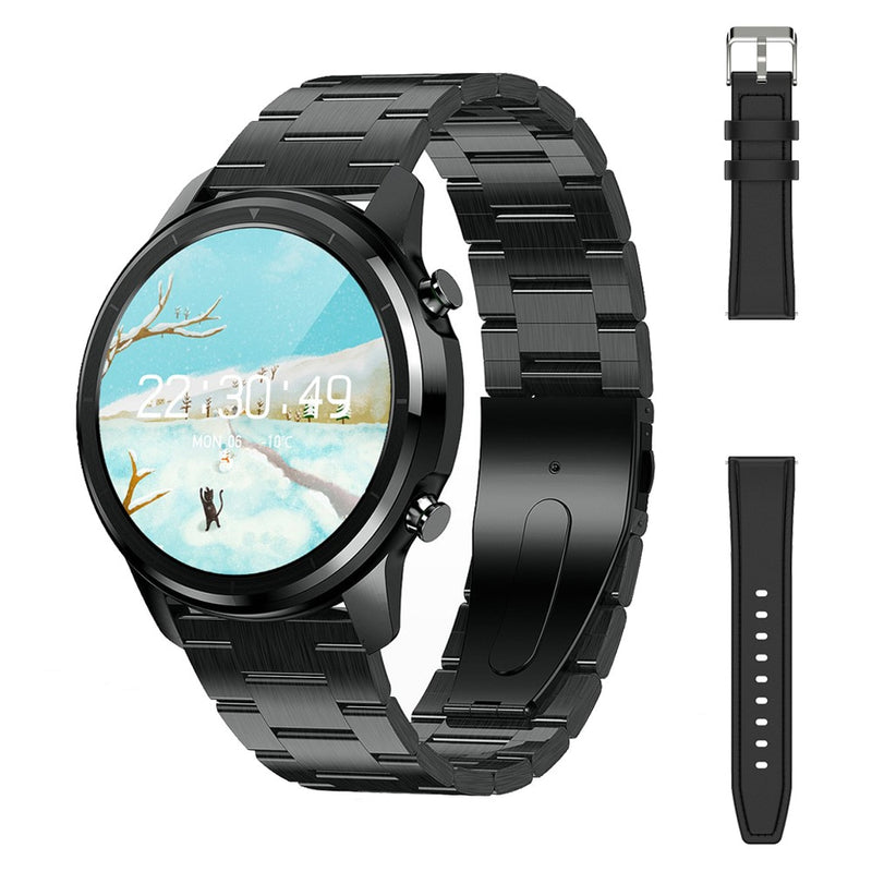 LEMFO LF26 1,3 pulgadas completamente táctil 360*360 HD pantalla Amoled reloj inteligente hombres Bluetooth 5,0 reloj meteorológico cara reloj inteligente para Android