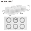 SILIKOLOVE 6 Holes Pudding Cup Art Cake Mould Pan 3D Silicone Pastry Mold Mousse Silikonowe Chocolate Moule Baking