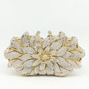 Boutique De FGG Dazzling Crystal Frauen Abend Metall Clutches Tasche Hardcase Hochzeit Party Blume Braut Handtasche Clutch Geldbörse