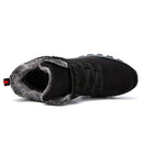 Botas impermeables de invierno para hombre con piel, botas de nieve cálidas para mujer, zapatos informales de trabajo para hombre, zapatillas de deporte, botines de goma de talla grande