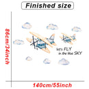 Cartoon Kinderzimmer Wanddekor Wandaufkleber Heißluftballon Vinyl Wandtattoos für Heimtextilien Kunstwandbilder Aufkleber Tapete