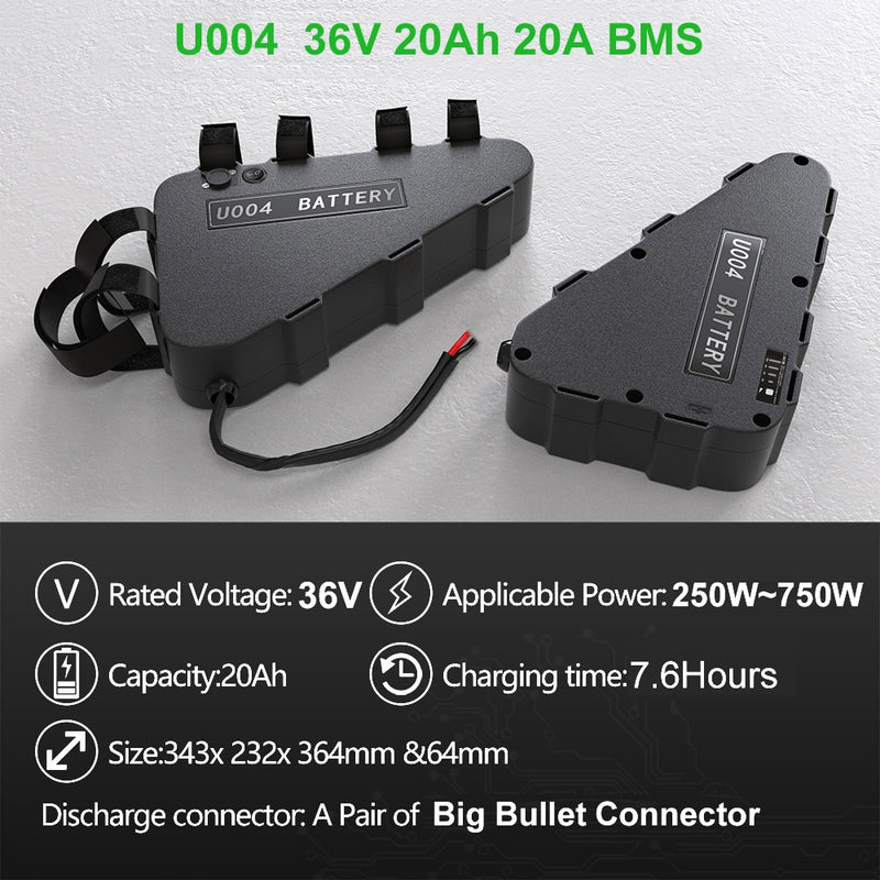 LG Tesla EBike Battery 21700 18650 Triangle Bateria Pack 36V 48V 52V 20Ah 24Ah 28.8Ah  for 750W 500W 1000W 2000W Motor