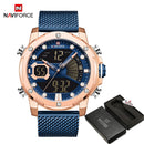 Neue Uhren NAVIFORCE Top-Marke Luxus Gold Quarz Herrenuhr Wasserdicht Big Sport Armbanduhr Edelstahl Datum Reloj Hombre