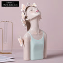 ARTLOVIN Schmetterlings-Fee-Figuren Mädchen-Figuren Kunstharz-Tischstatuen kreative Charaktere mit goldenem Metall-Tablett Heimdekoration Handwerk