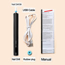 Juego de máquina de manicura portátil eléctrica, Mini taladro de uñas Led, cortador de brocas para quitar barniz de Gel, herramientas de pulido de pedicura de uñas