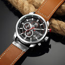 Reloj de marca CURREN, relojes deportivos de cuero para hombre, reloj de pulsera militar de cuarzo para hombre, reloj cronógrafo para hombre, reloj Masculino
