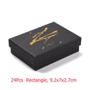 Quadratisch/Rechteck Schmuck Organizer Box für Ohrringe Halskette Armband Display Geschenkbox Halter Verpackung Kartons schwarz